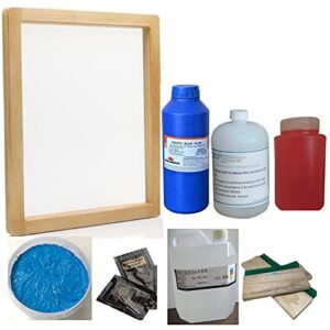 Screen Printing Kit with Ink, Emulsion, Frame, Decoding Powder, Squzee, Sensitizer,Reducer, Thinner-Rs 3199/-