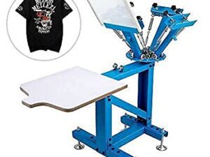 4 Color 1 Station Screen Printing Machine with Metal Stand