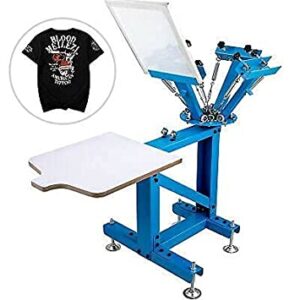 4 Color 1 Station Screen Printing Machine with Metal Stand